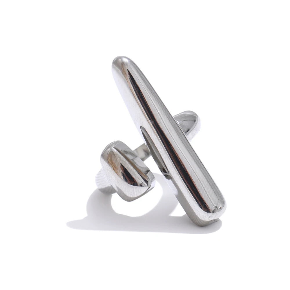 Modern Cross Gold Ring
