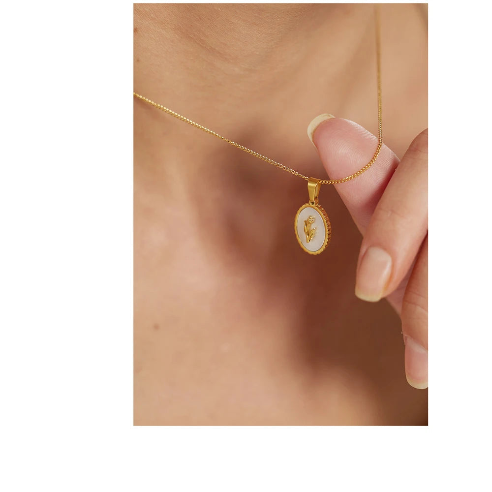 Golden Angel Medallion Necklace