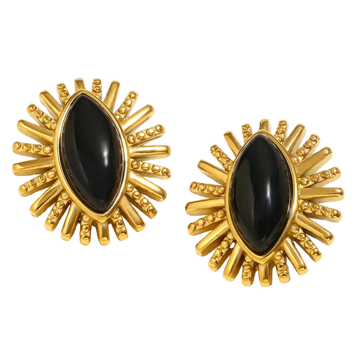 Noir Halo PVD Hoops