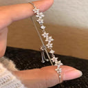 Zinc Alloy Bracelet Sparkling Zircon Flower Bracelet Handmade Bracelet Alloy For Daily Wear Fashion Accessory Party