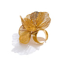 Golden Bloom Sculptural Ring