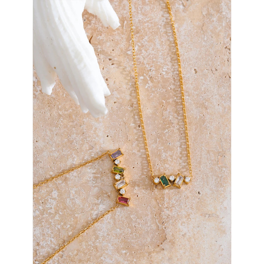 Rainbow Star Crystal Necklace