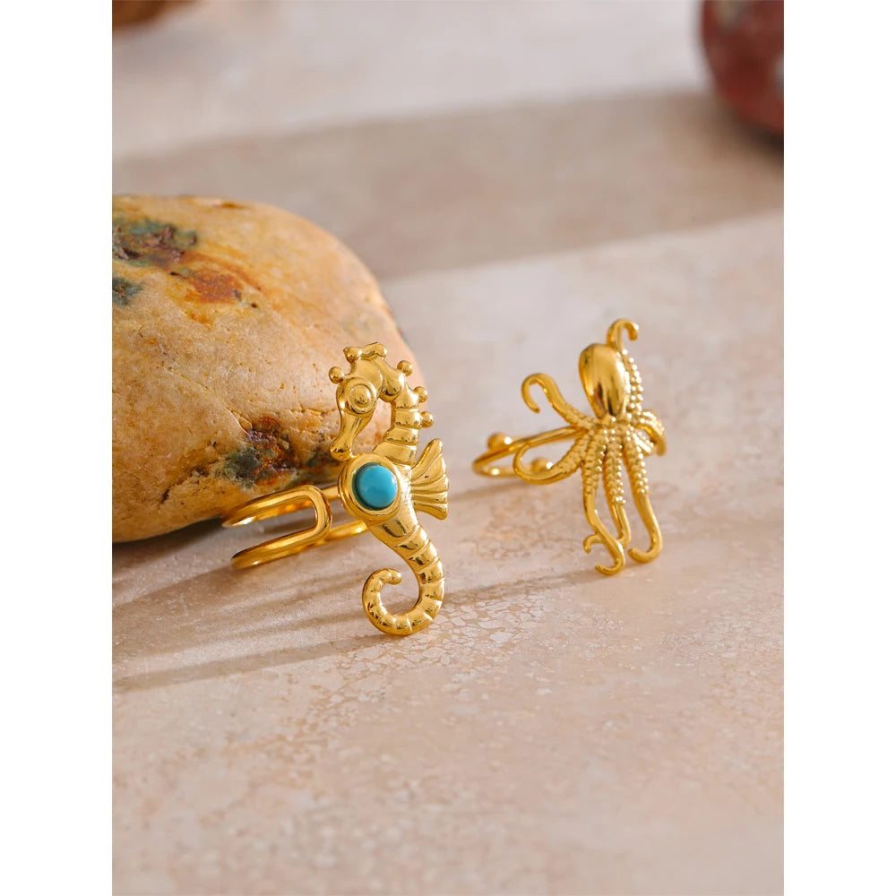 Golden Scorpion Statement Earrings