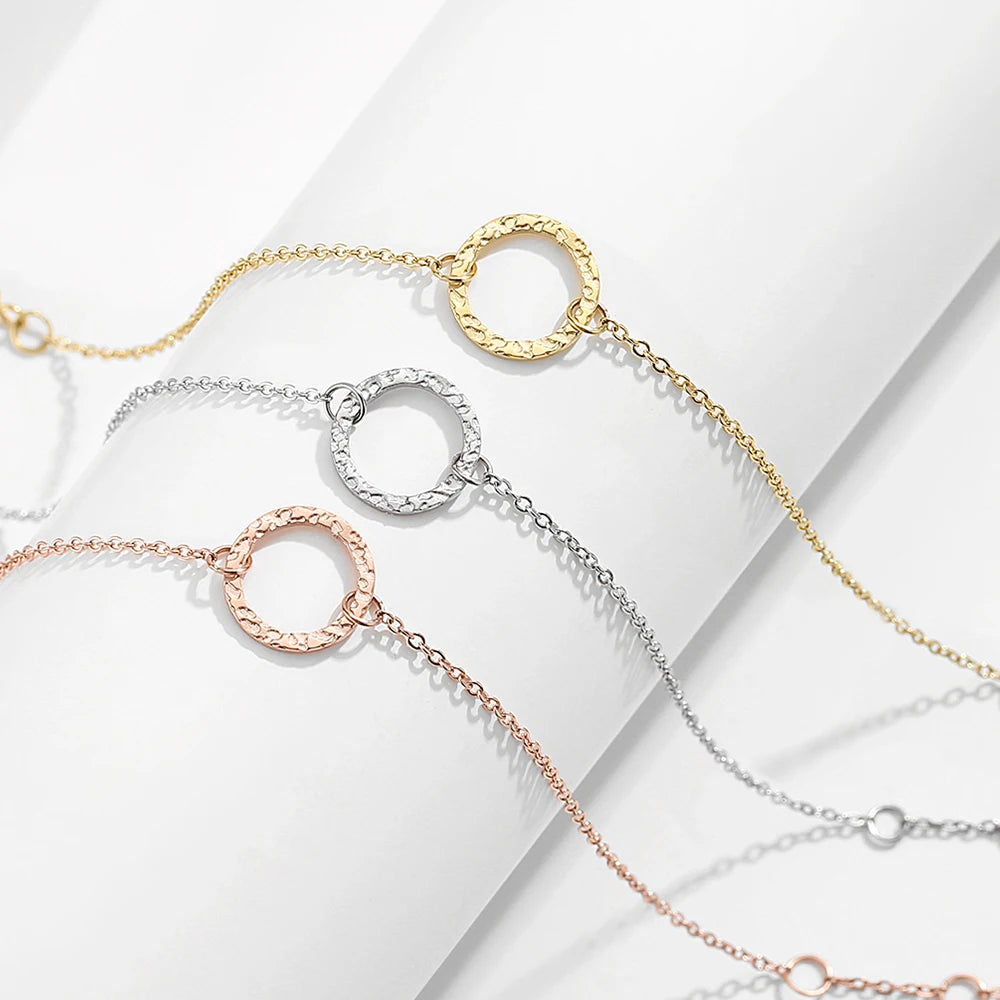 eManco Minimalist Chain Bracelets for Women Adjustable Length Bracelet women Trendy Thin Stainless Steel Bracelet