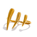 Golden Flow Statement Ring