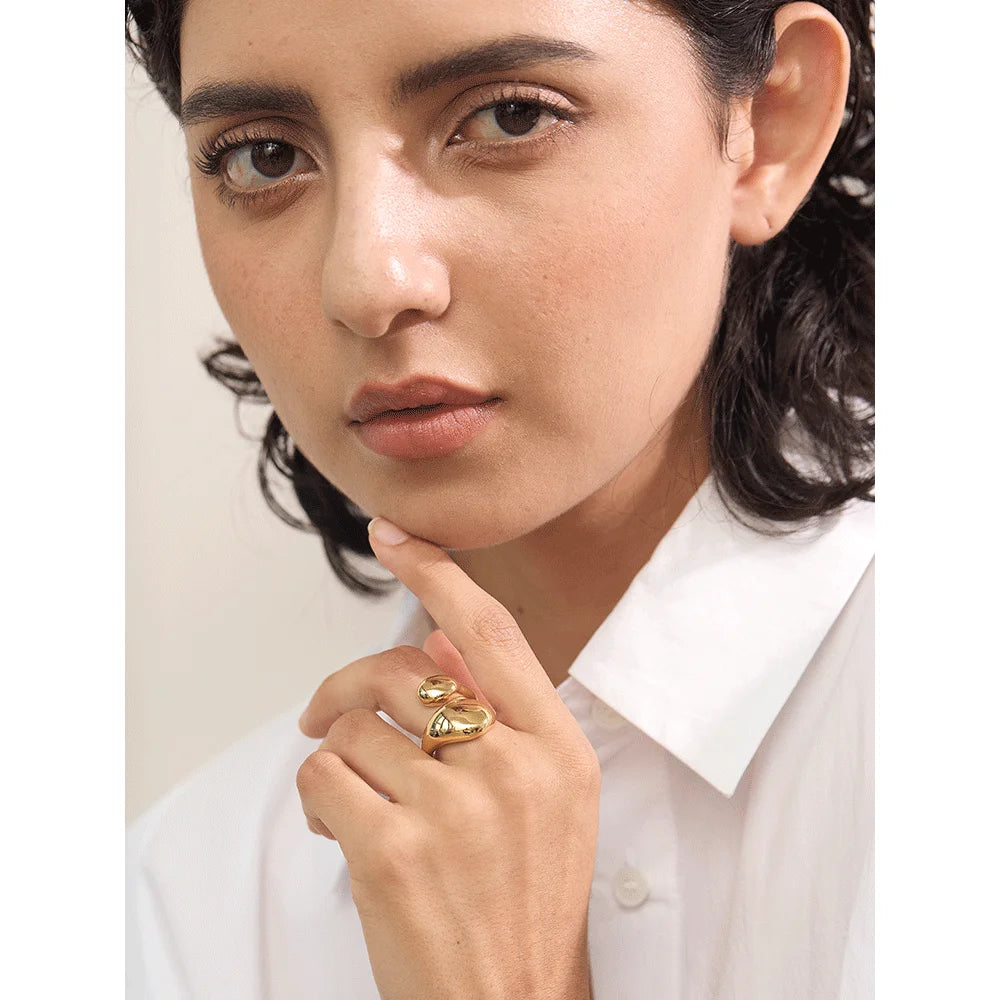 Sofia Minimal Open Gold Ring