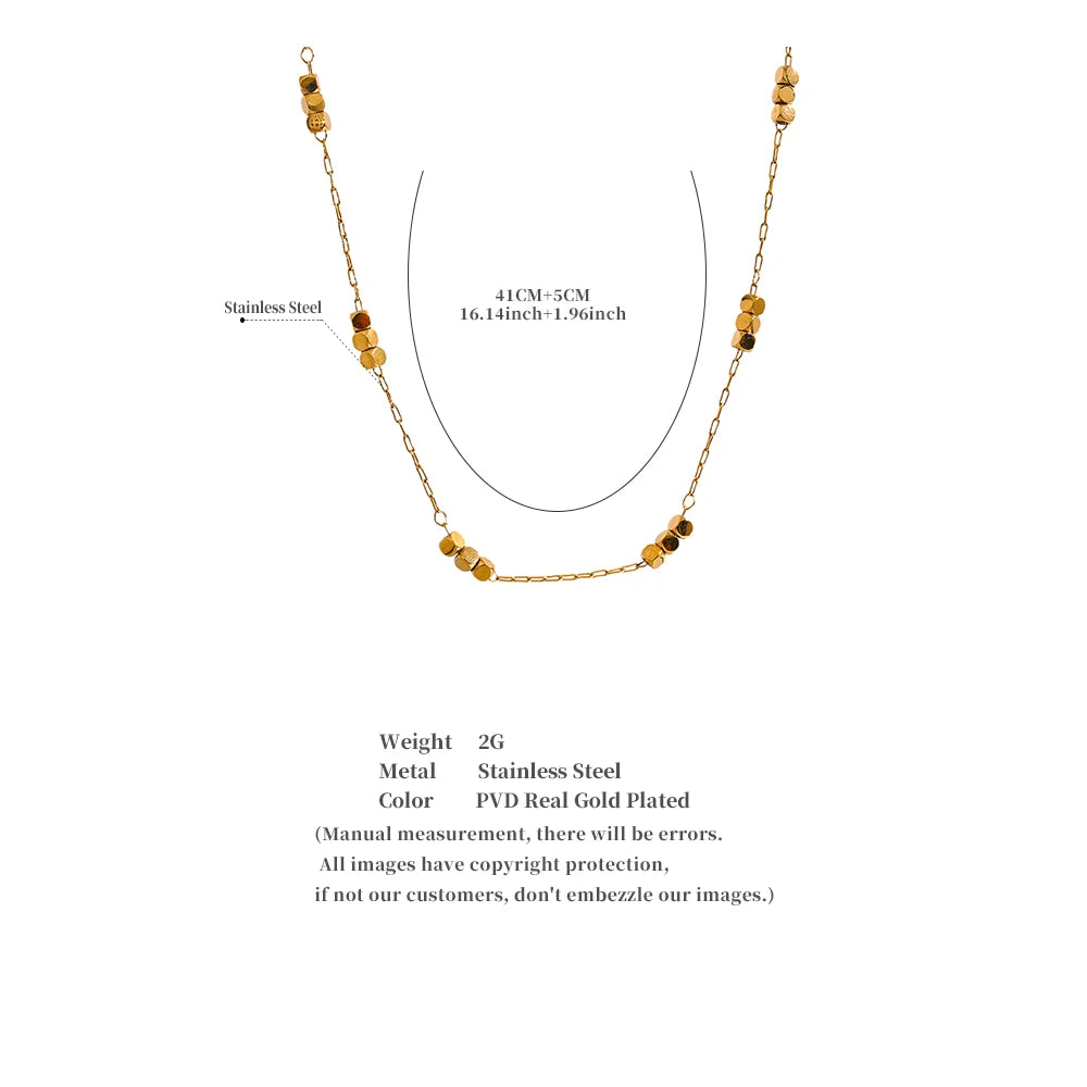 Golden Bead Chain Necklace