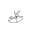 Modern Open Cross Line Ring – Gold & Silver
