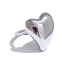 Sculpted Curve Oval Stone Ring