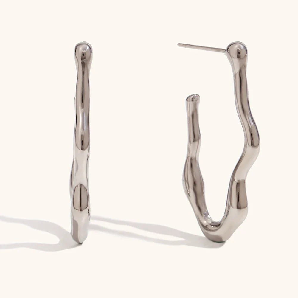 Wavy Hoop Earrings