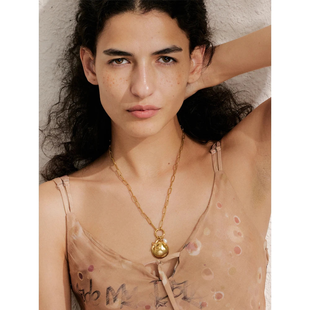 Golden Sea Charm Necklace