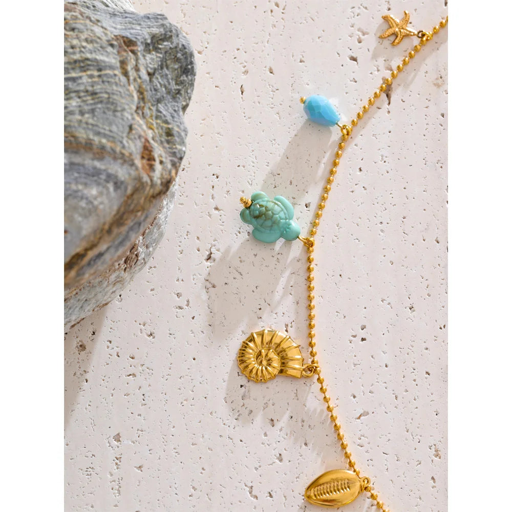 Colorful Ocean Charm Necklace