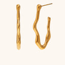 Wavy Hoop Earrings