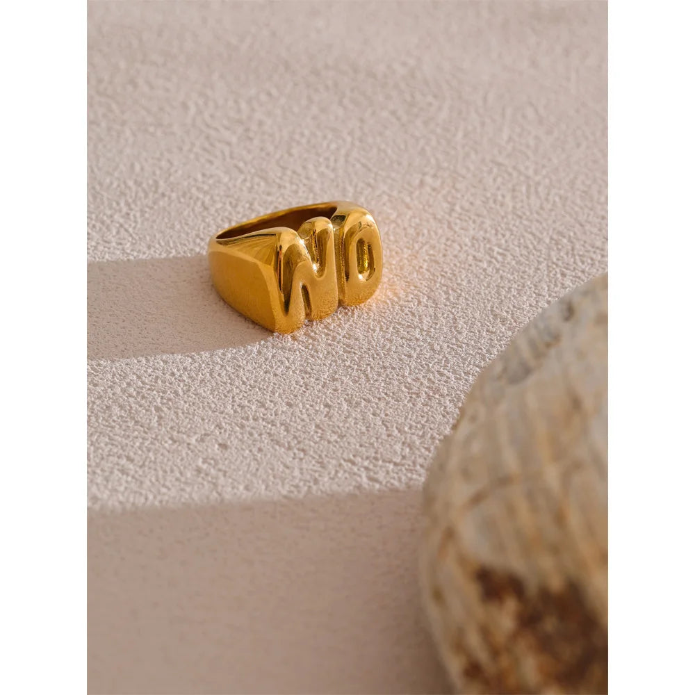 Bold Sculpted Gold Ring