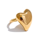 Sculpted Curve Oval Stone Ring