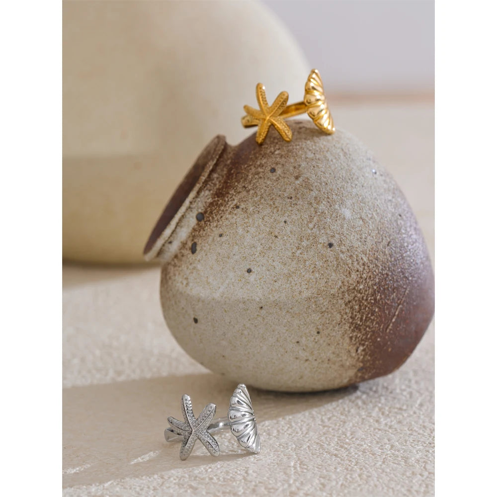 Modern Gold Cuff Ring