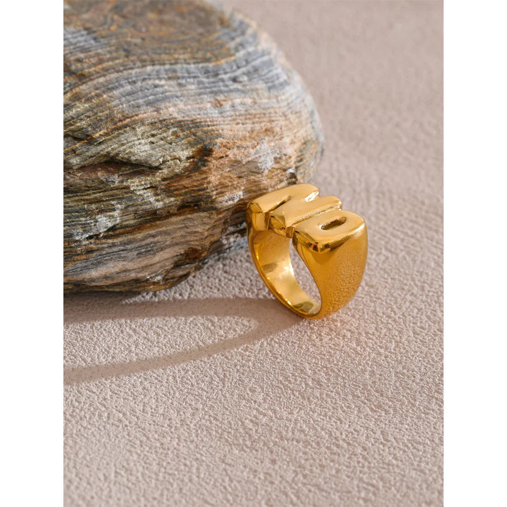 Bold Sculpted Gold Ring