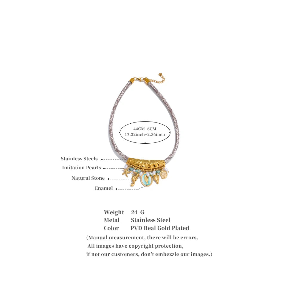Ocean Charm Choker Necklace