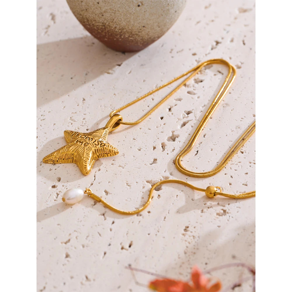 Golden Starfish Necklace