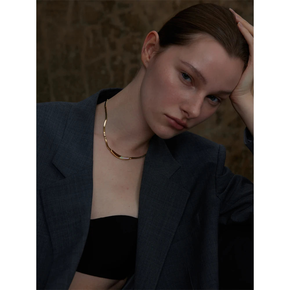 Golden ID Chain Necklace
