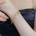 Zinc Alloy Bracelet Sparkling Zircon Flower Bracelet Handmade Bracelet Alloy For Daily Wear Fashion Accessory Party