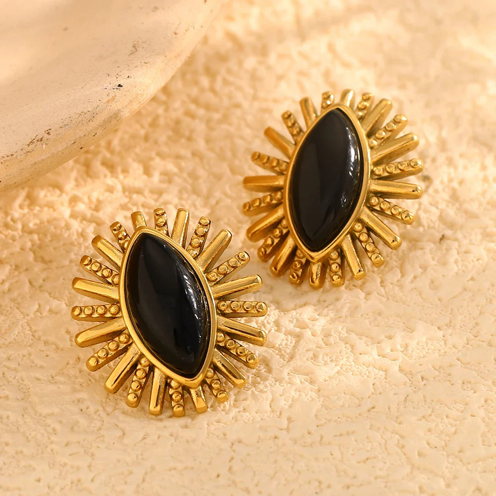 Noir Halo PVD Hoops