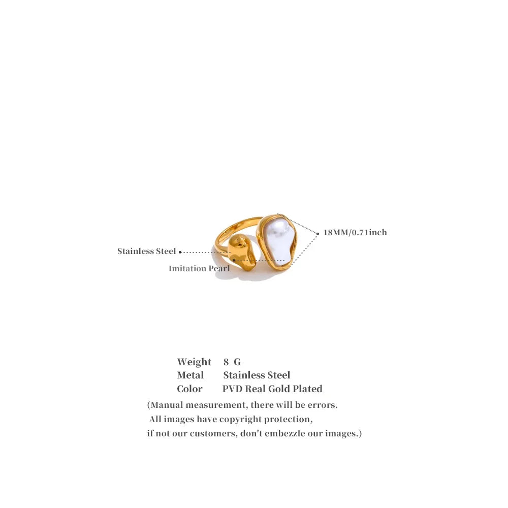 Gold Abstract Statement Ring