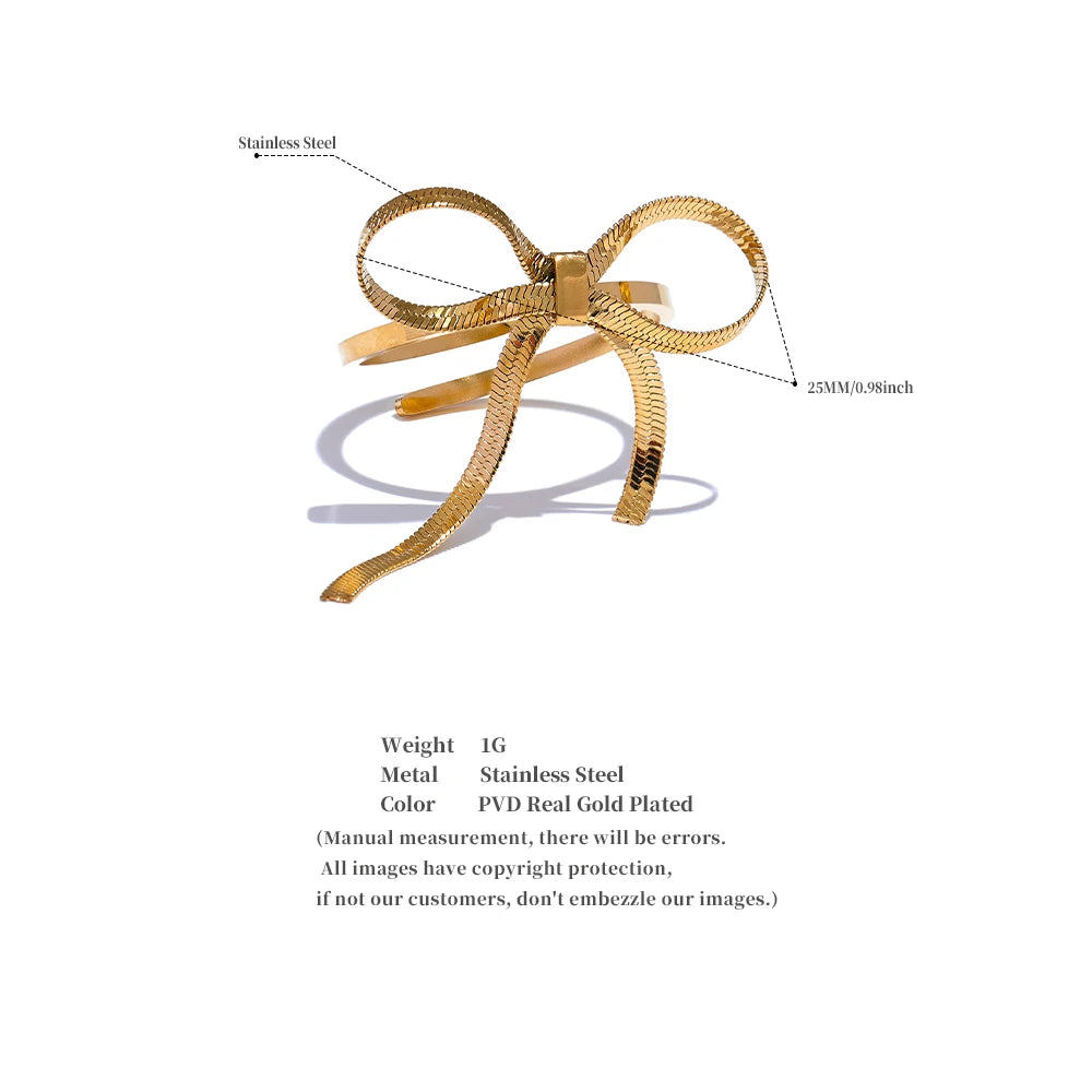 Loly Gold Ribbon Bow Ring