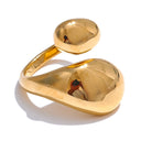 Sofia Minimal Open Gold Ring