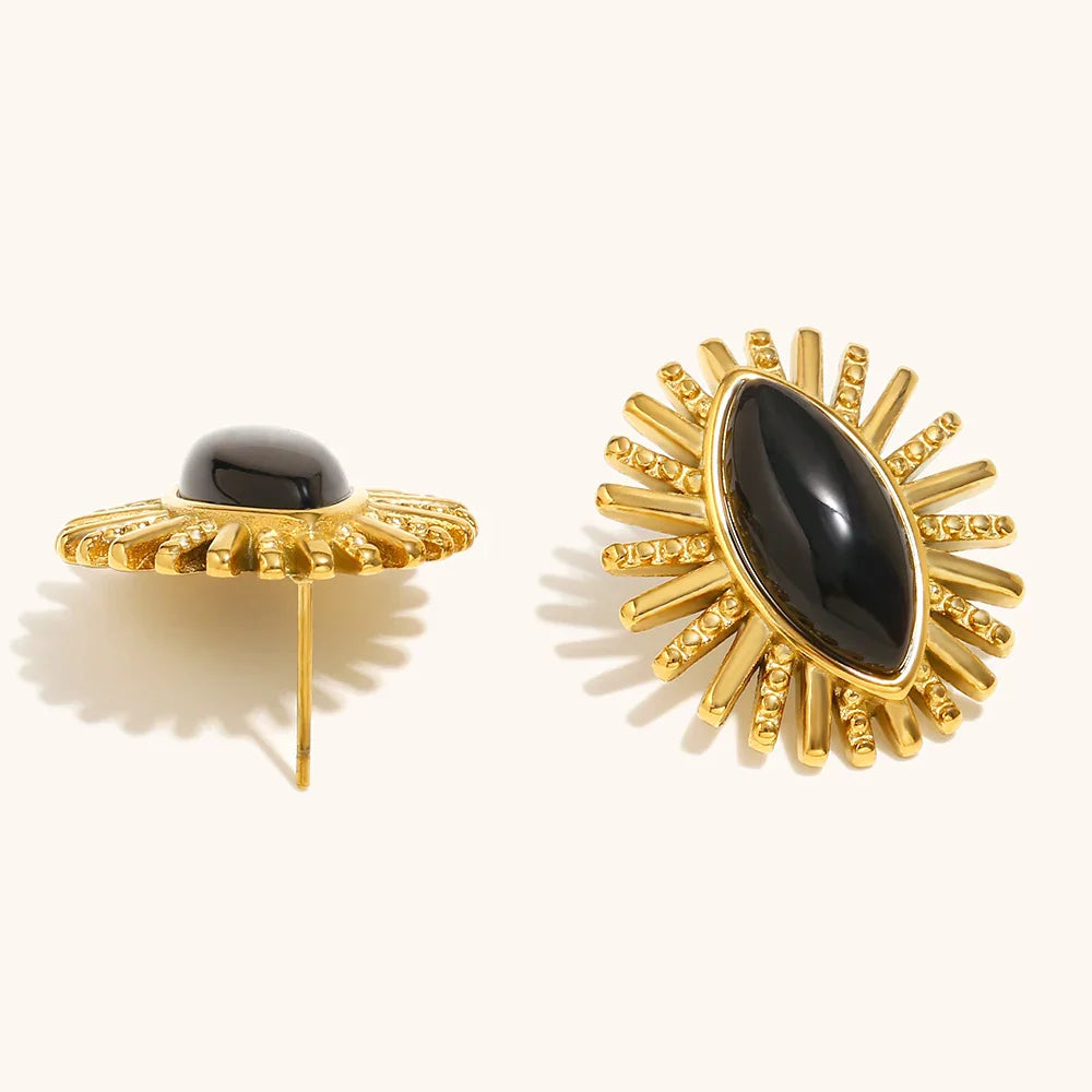 Noir Halo PVD Hoops