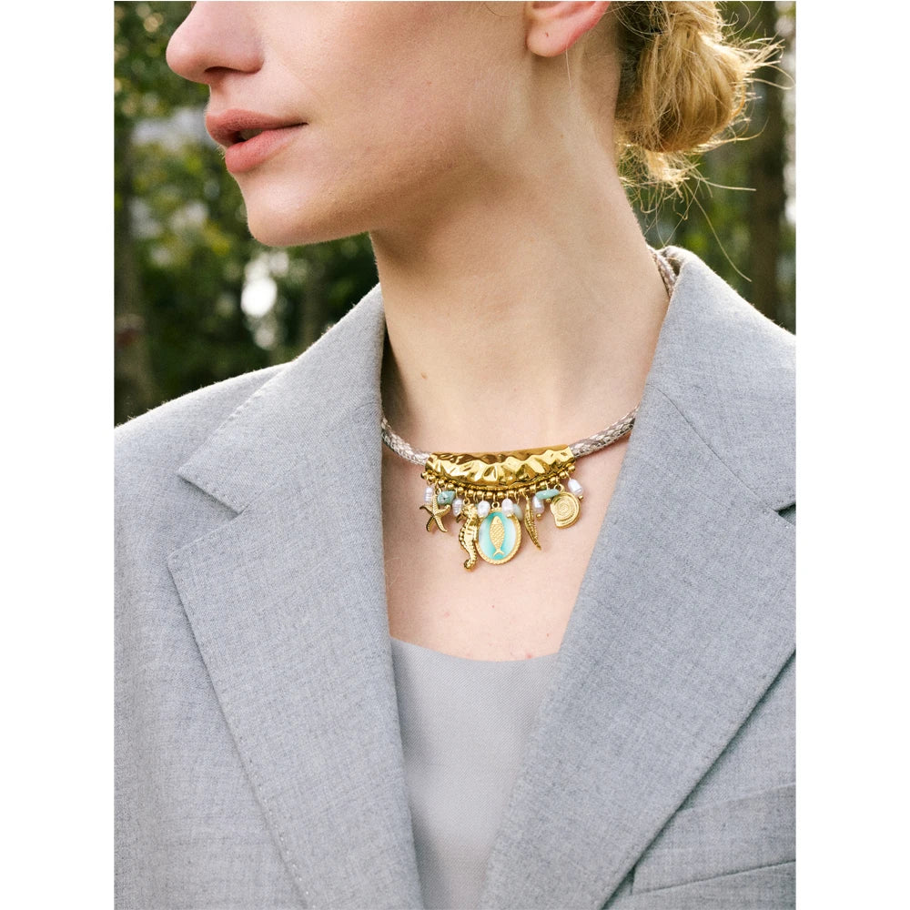 Ocean Charm Choker Necklace