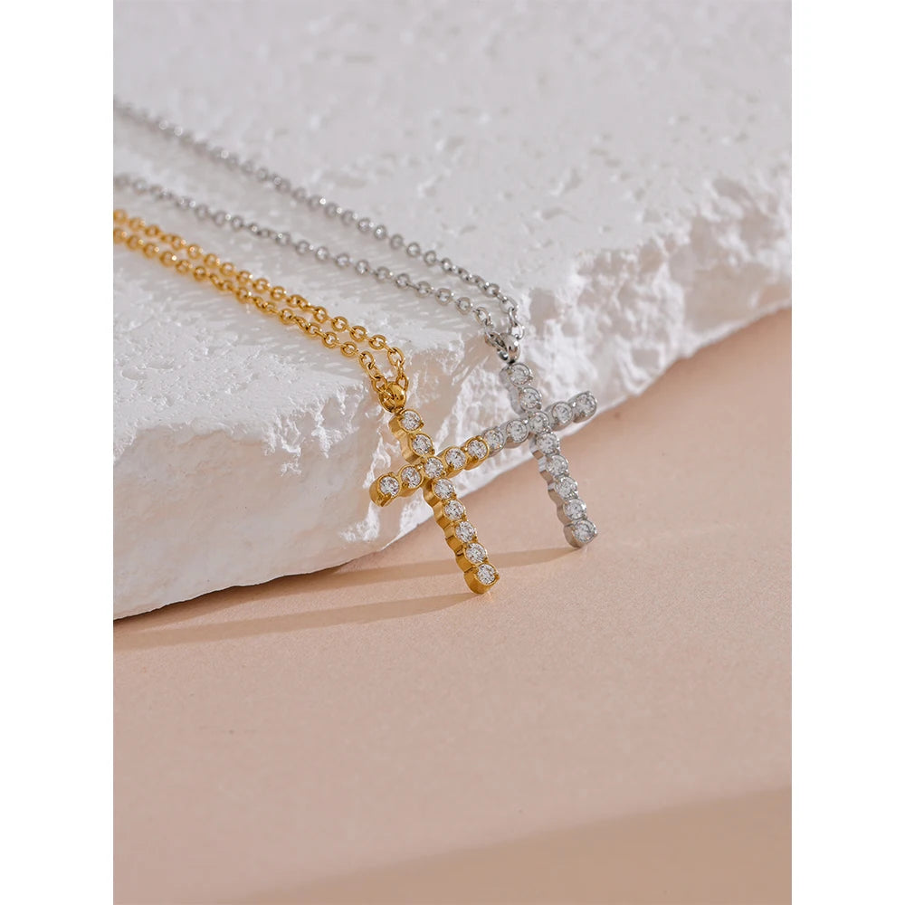 Crystal Cross Necklace