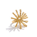 Gold Sunburst Sculptural Ring