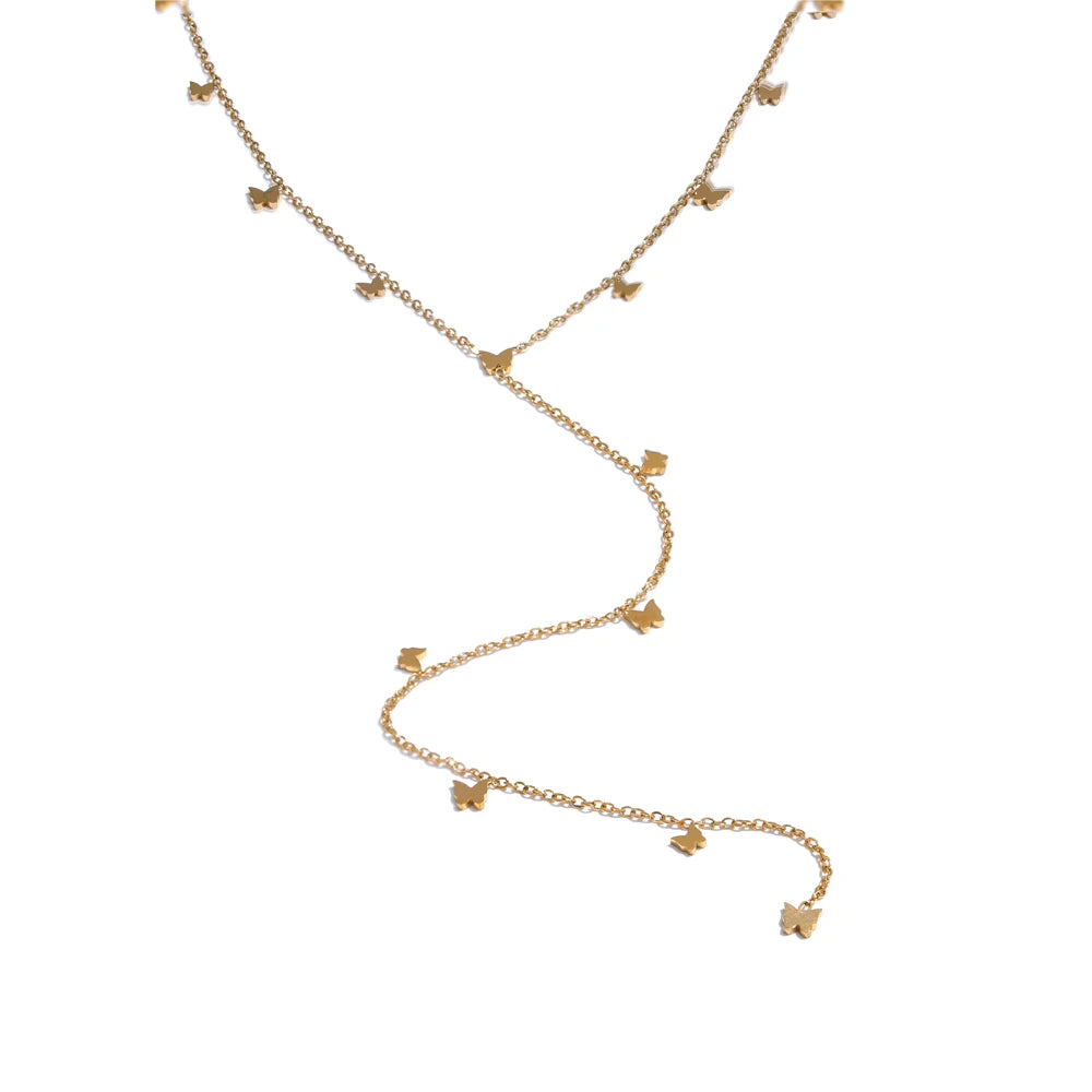Golden Butterfly Chain Necklace