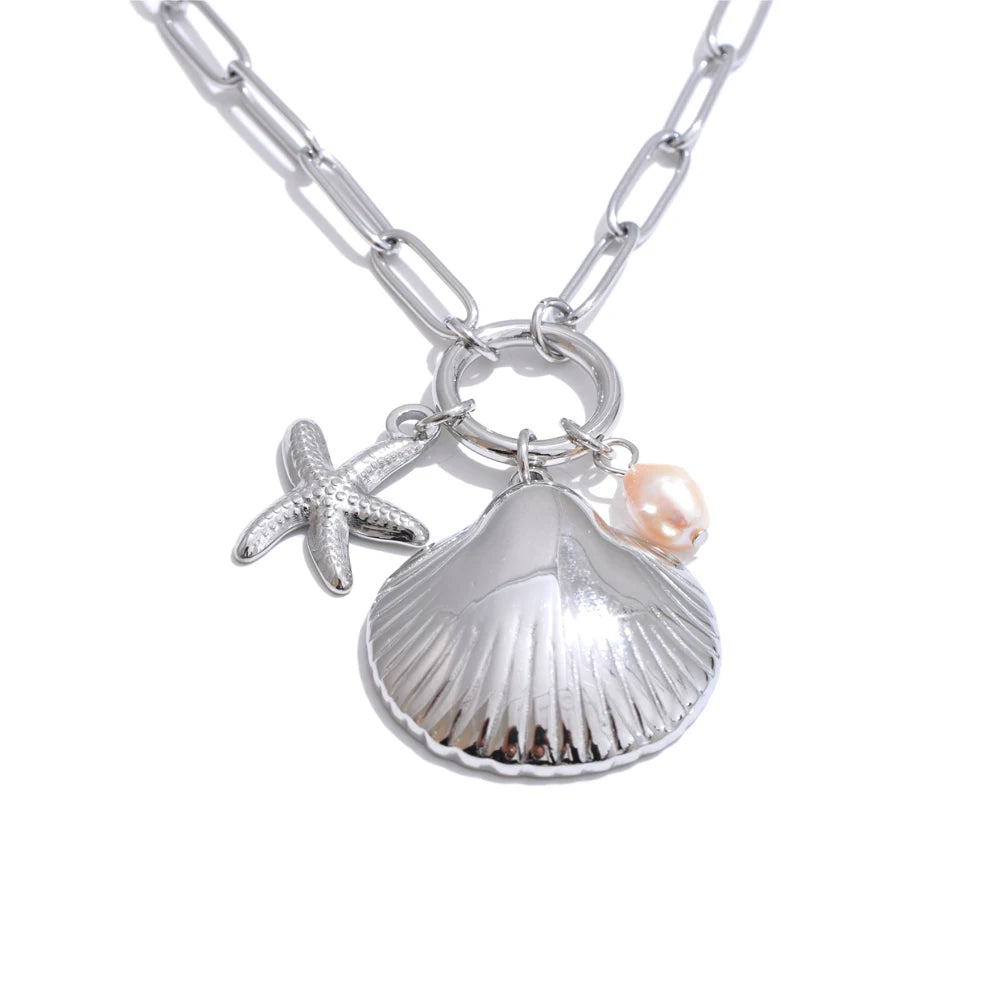 Golden Sea Charm Necklace