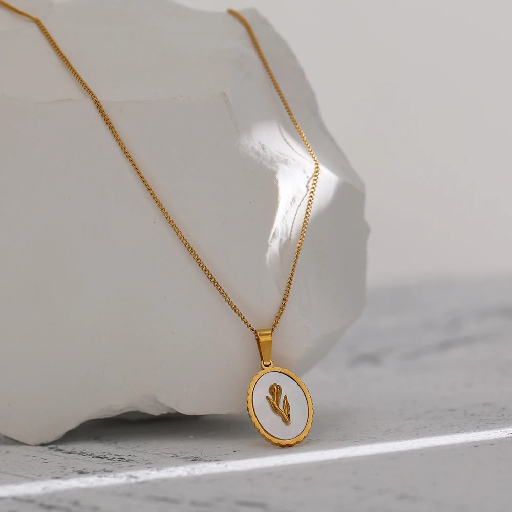 Golden Angel Medallion Necklace