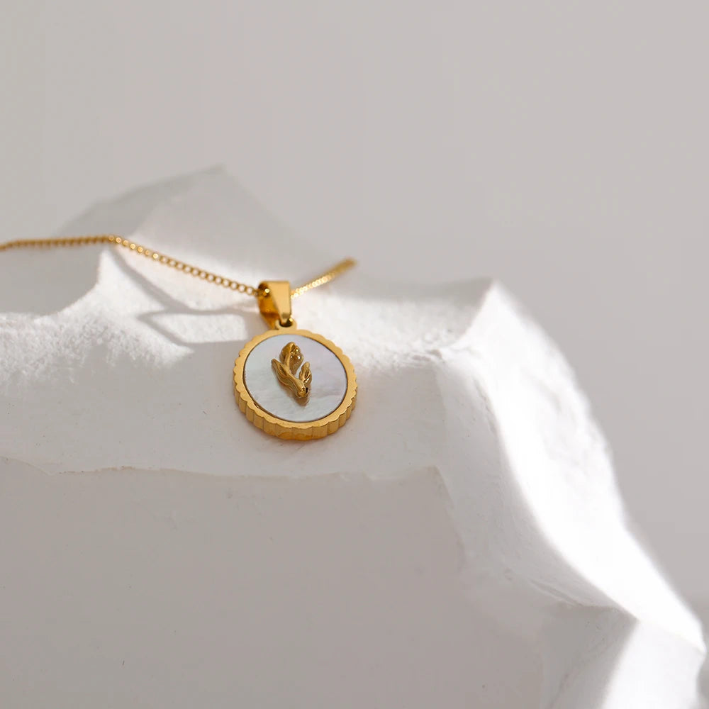 Golden Angel Medallion Necklace