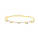 Inner 58-60mm Gold Color Pastel Enamel Band Clear CZ Summer Colorful Fashion Women Girl New Bangle Bracelet