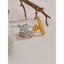 Modern Cross Gold Ring