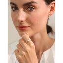 Golden Blossom Enamel Ring