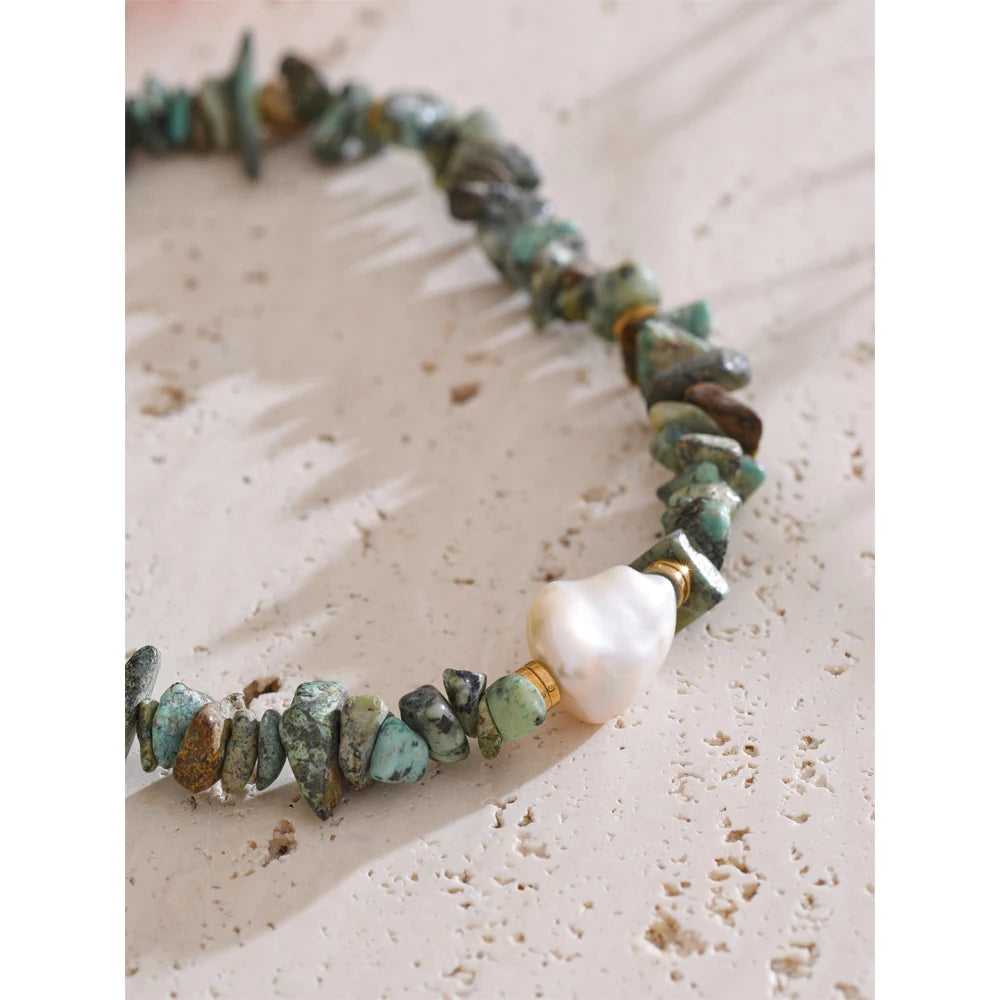 Turquoise Pearl Necklace