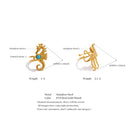 Golden Scorpion Statement Earrings
