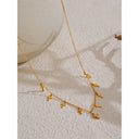 Golden Cross Charm Necklace