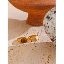 Oval Stone Open Ring – Gold Finish