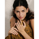 Gold Sunburst Sculptural Ring