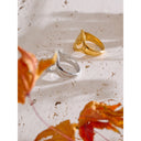  Gold Red Stone Classic Statement Ring