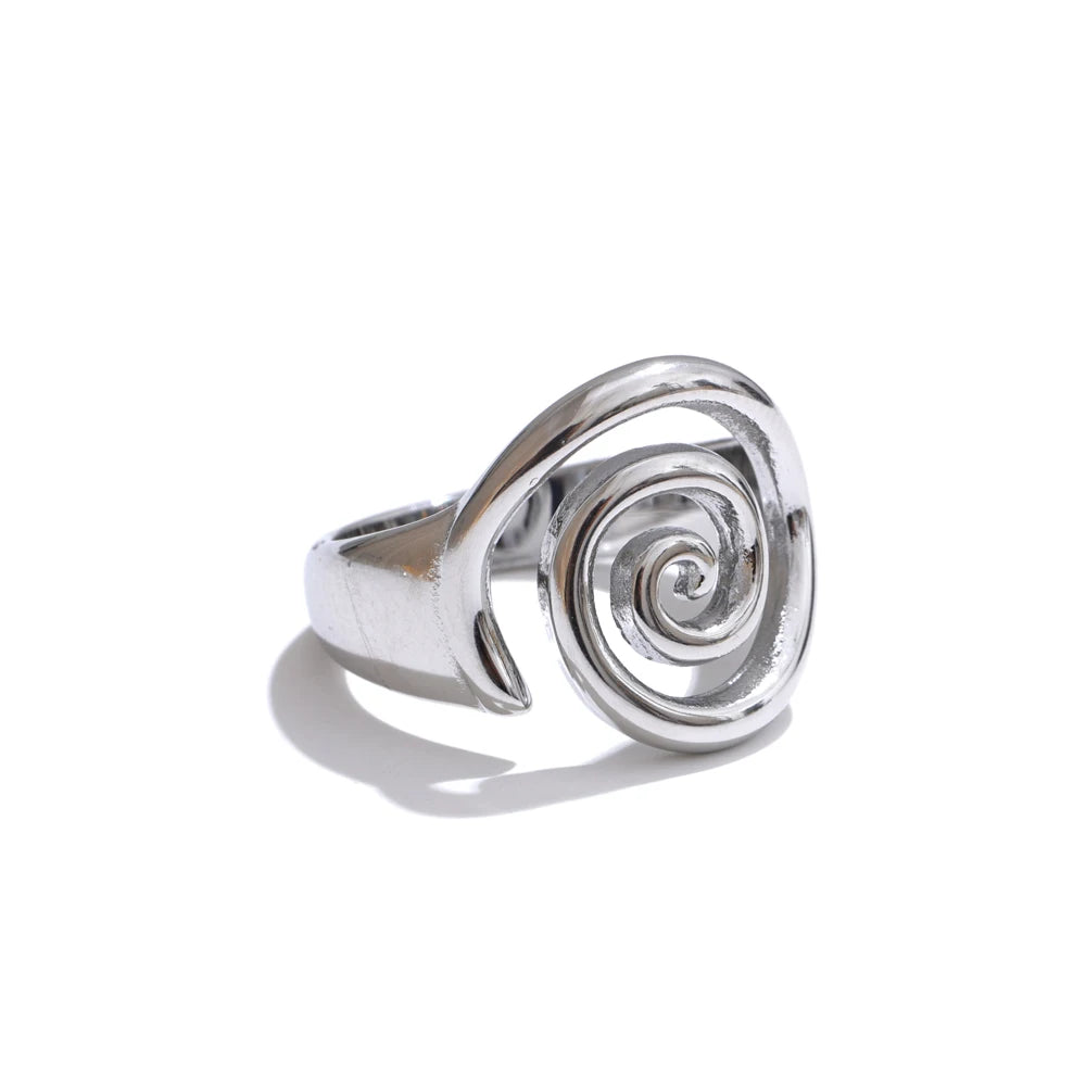  Gold Red Stone Classic Statement Ring