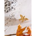 Modern Open Cross Line Ring – Gold & Silver