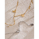 Gold Charm Drop Necklace