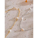 Gold Chain Pearl Necklace